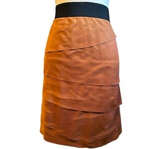 Vintage 90s Y2K Boho Faux Suede Layered Skirt